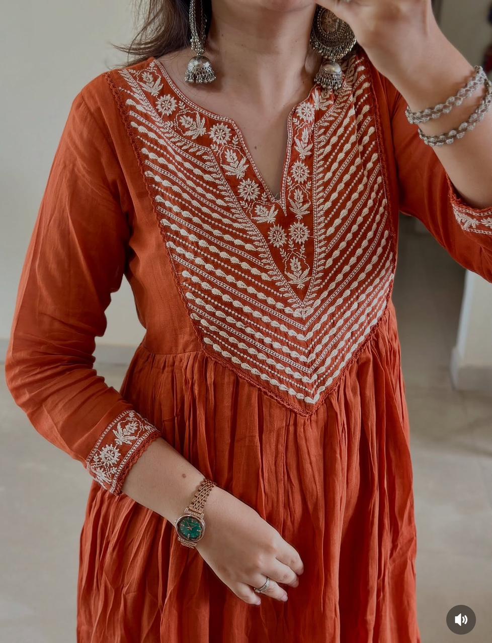 Designer Cotton Kurthi Set