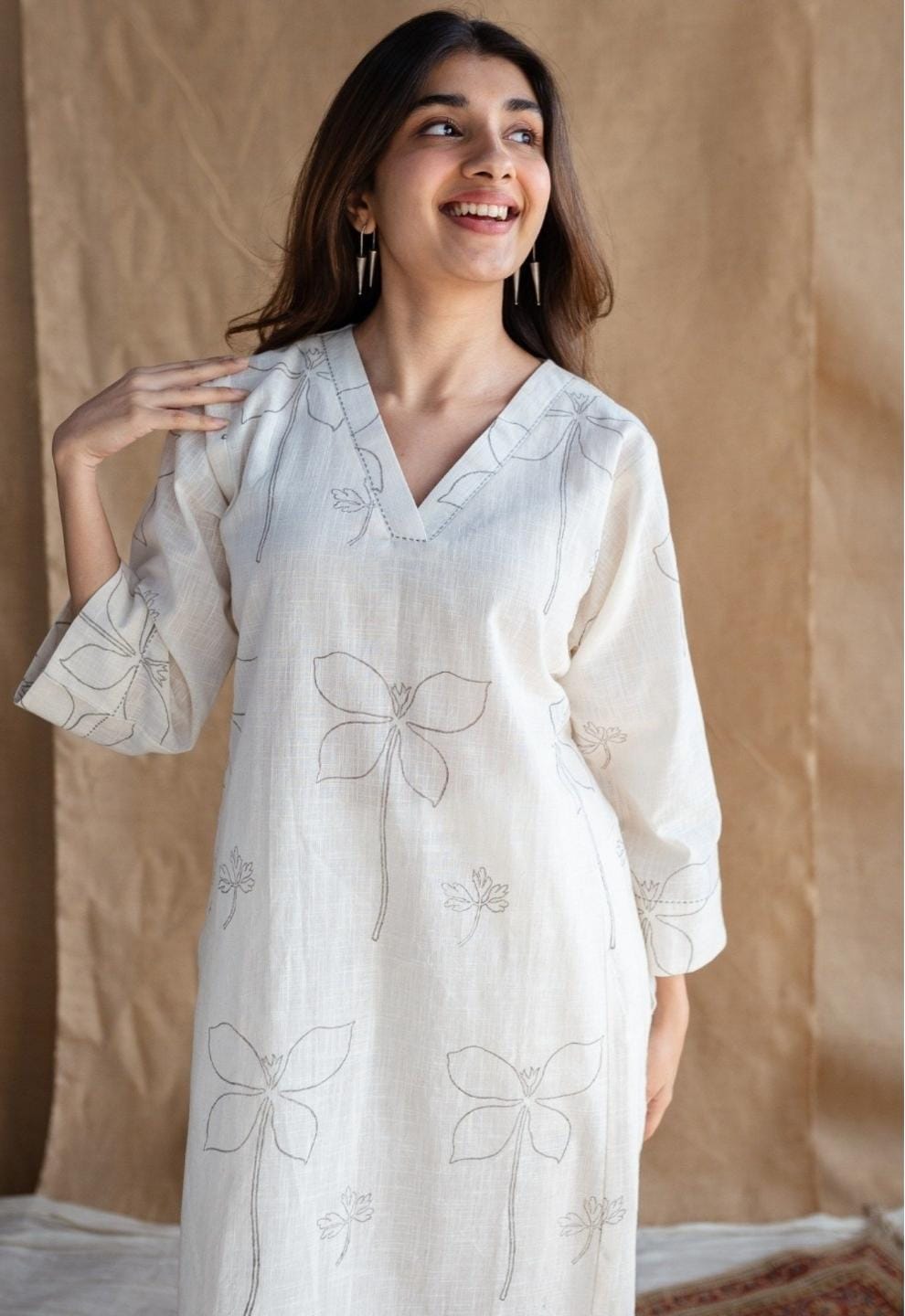 Pure Cotton kurti with self print with Plazo